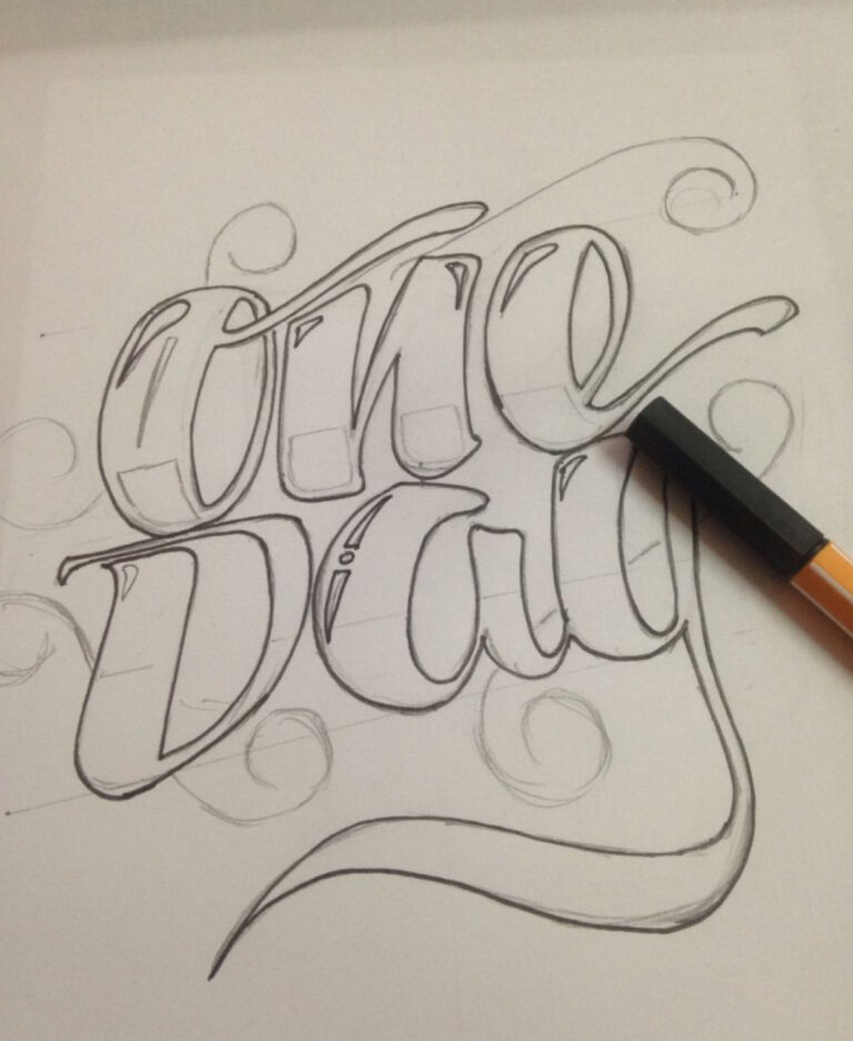 Conceptualizing - Freehand Typography Drawing